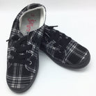 Jellypop "Dallas" Slip on Sneaker (Black/Charcoal Plaid)-Lola Monroe Boutique