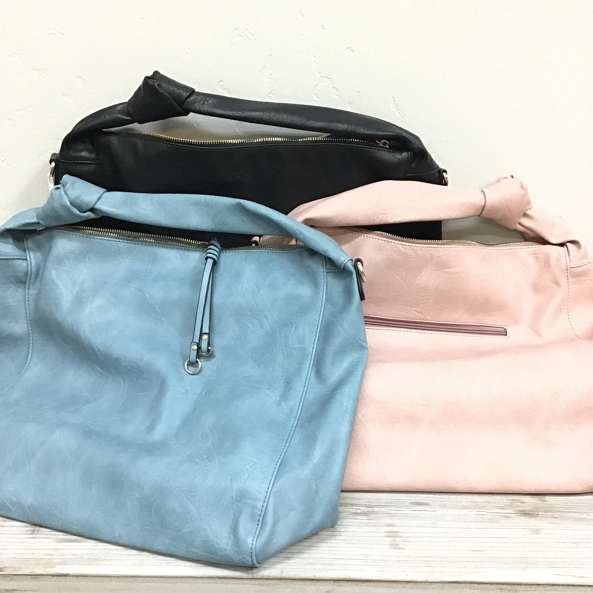 Jessica Knot Handle Purse Soft Vegan Leather (Multiple Colors)-Lola Monroe Boutique