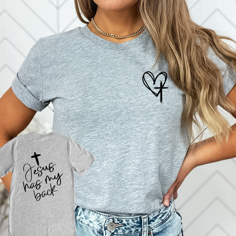 Jesus has your back-Lola Monroe Boutique