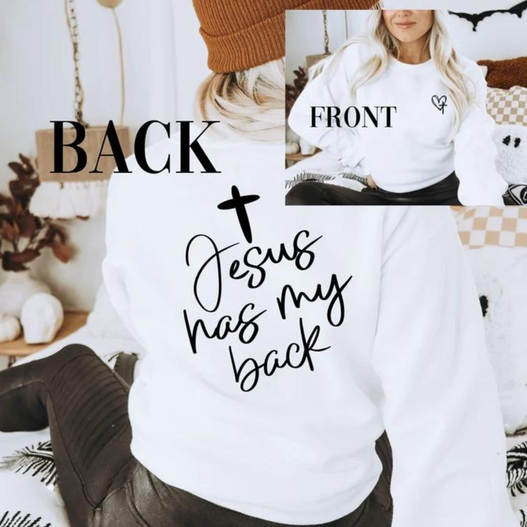 Jesus has your back-Lola Monroe Boutique