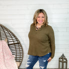 "Jinger" Waffle Texture Long Sleeve Gabby Style (Olive)-Lola Monroe Boutique