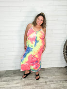 "Jones" Tie Dye Adjustable Strap Maxi-Lola Monroe Boutique