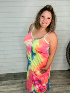 "Jones" Tie Dye Adjustable Strap Maxi-Lola Monroe Boutique