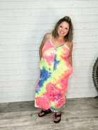 "Jones" Tie Dye Adjustable Strap Maxi-Lola Monroe Boutique