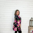 "Joyful" Floral Swing Dress with Pockets-Lola Monroe Boutique