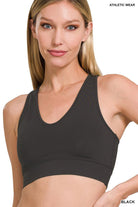 "Judd" Athleisure Cropped Racerback Tank Top (Multiple Colors)-Lola Monroe Boutique