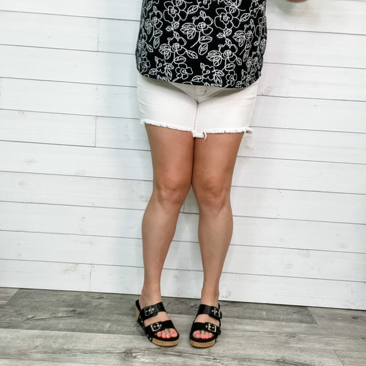 Judy Blue Adventureland White Shorts