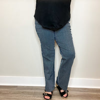 Judy Blue "All Aboard" Tummy Control Straight Leg Trouser Hem-Lola Monroe Boutique