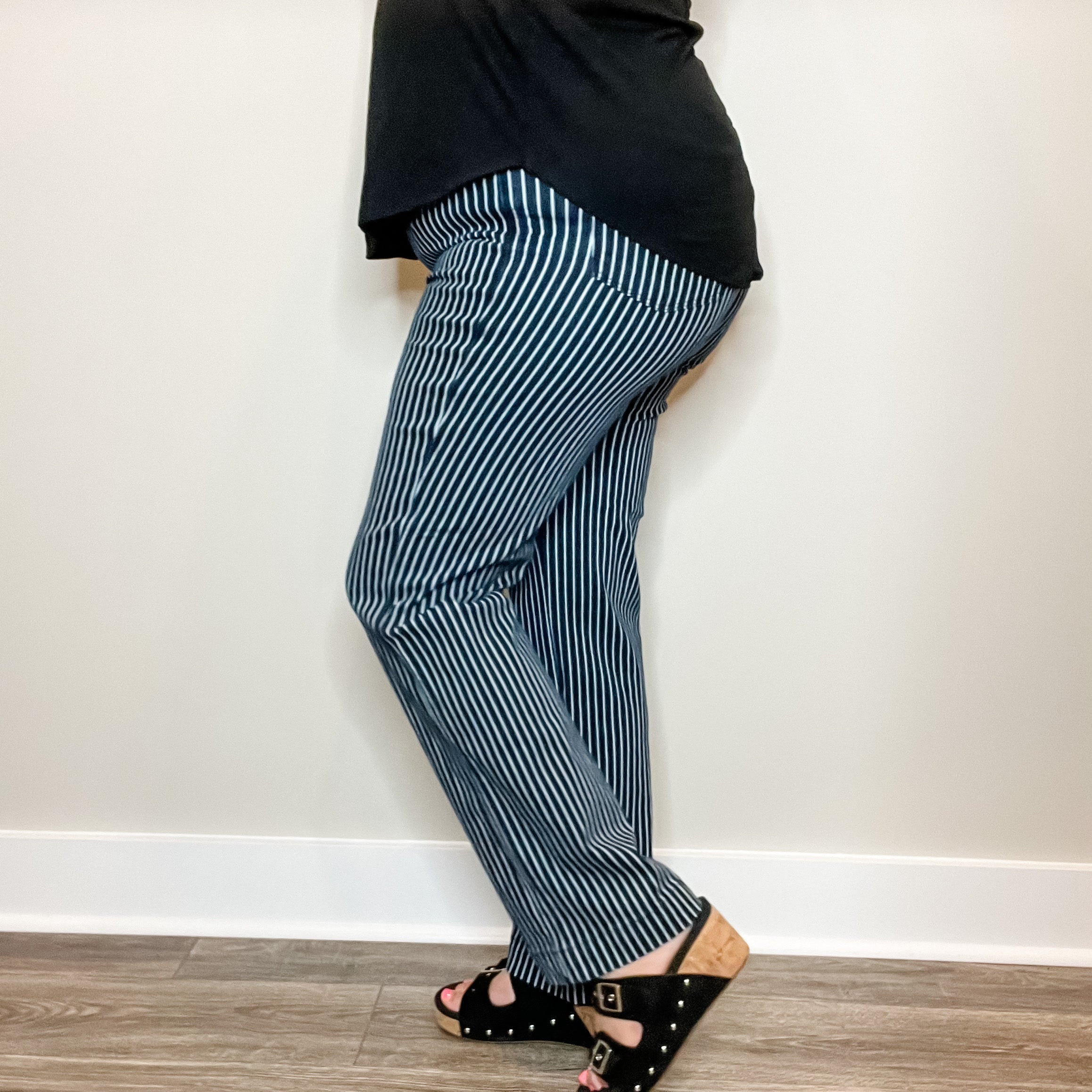 Judy Blue "All Aboard" Tummy Control Straight Leg Trouser Hem-Lola Monroe Boutique