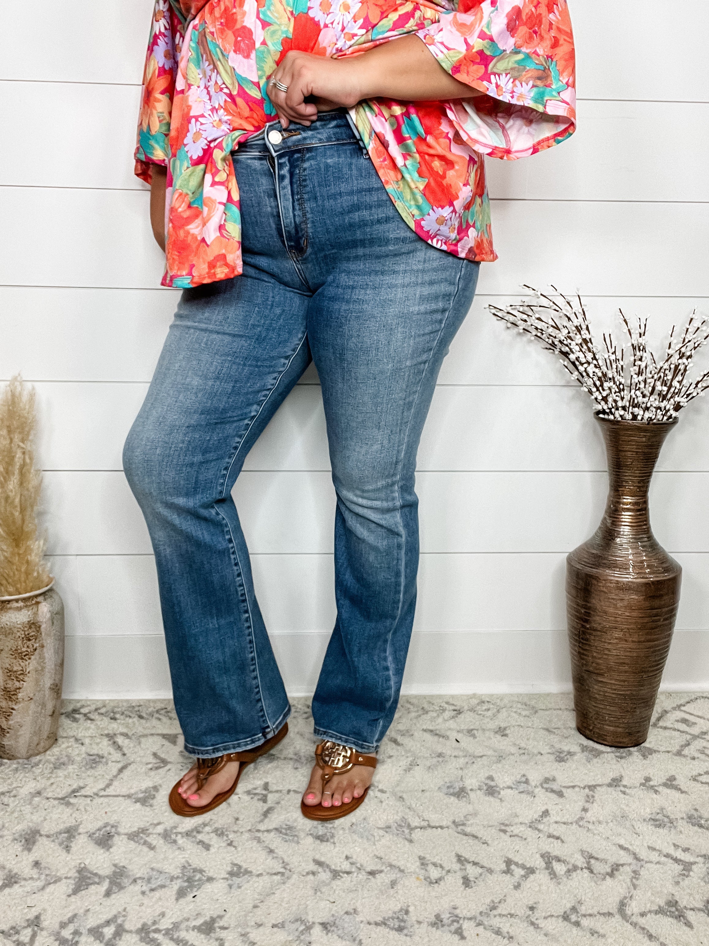 Judy Blue "All Smiles" Bootcut Jeans-Lola Monroe Boutique