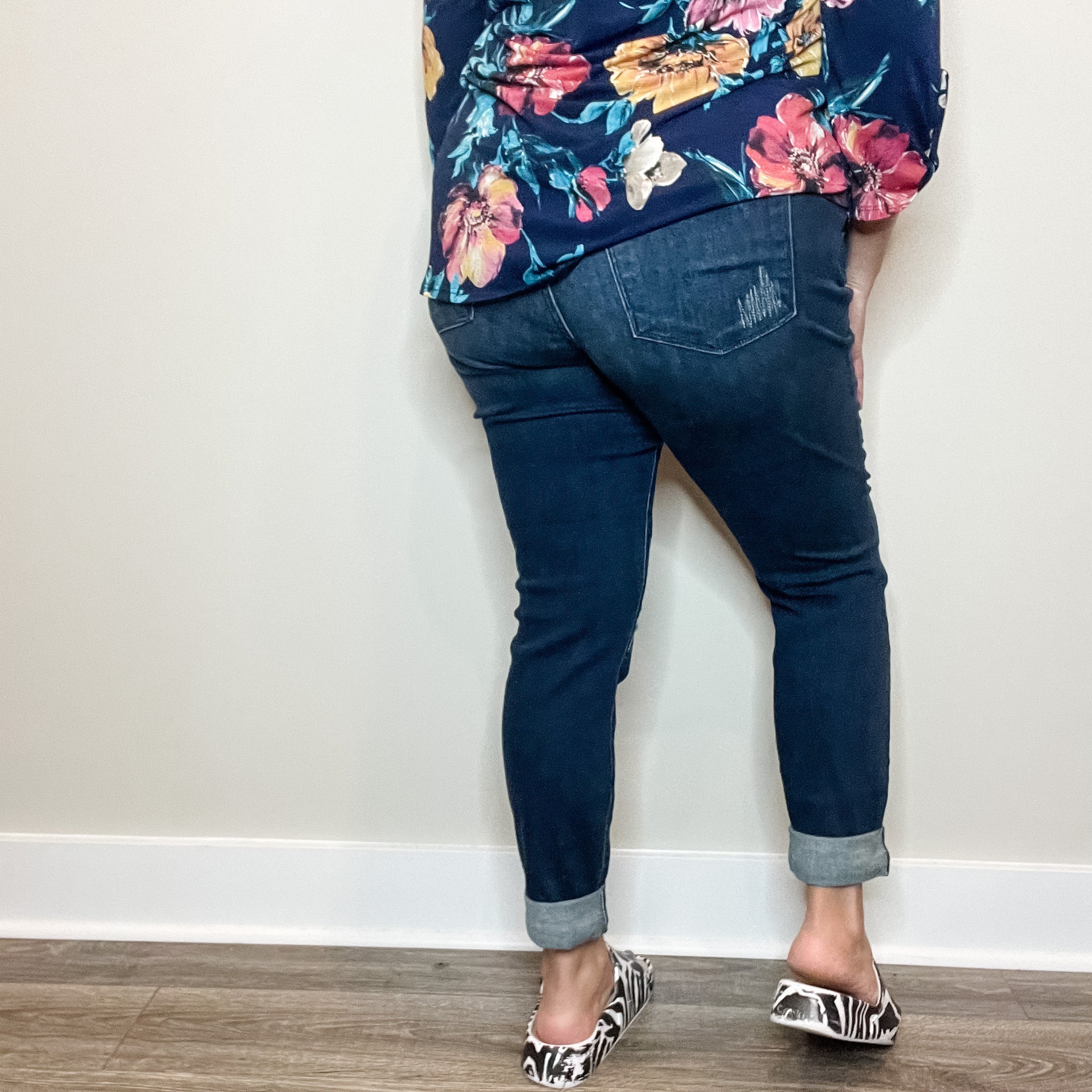 Judy Blue "All The Kings horses" Boyfriend Jeans-Lola Monroe Boutique