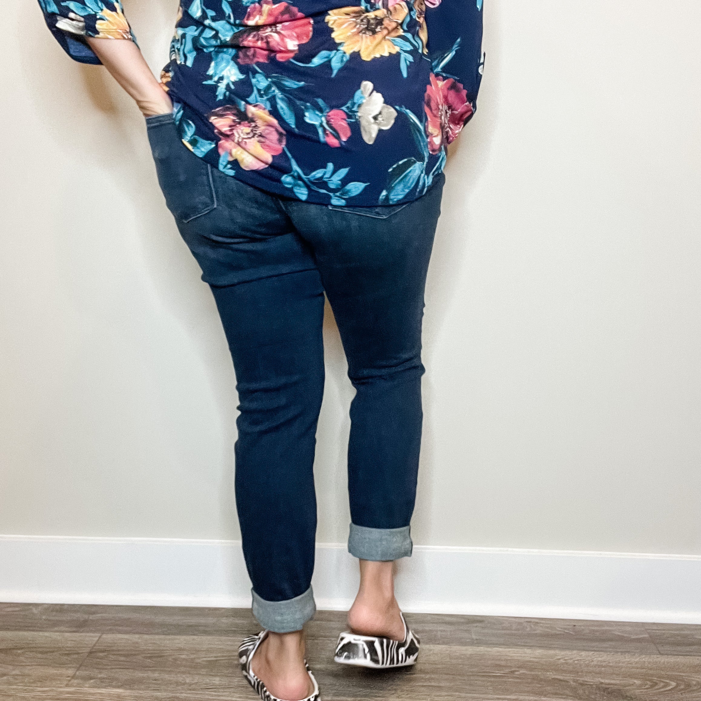 Judy Blue "All The Kings horses" Boyfriend Jeans-Lola Monroe Boutique