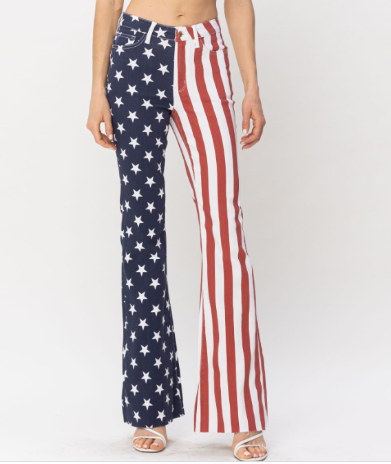 Judy Blue American Flag Flares-Lola Monroe Boutique