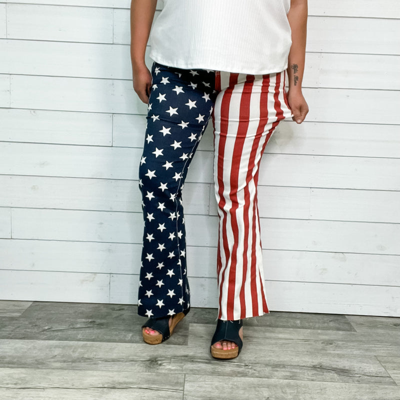 Judy Blue American Flag Flares-Lola Monroe Boutique