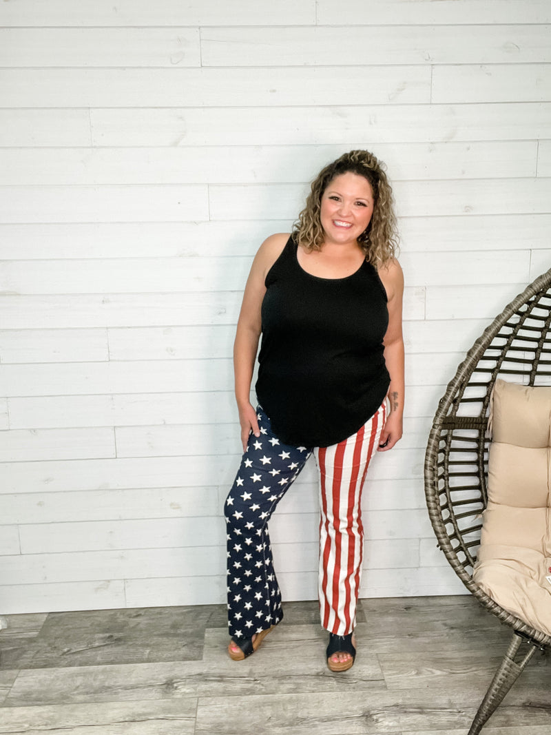 Judy Blue American Flag Flares-Lola Monroe Boutique