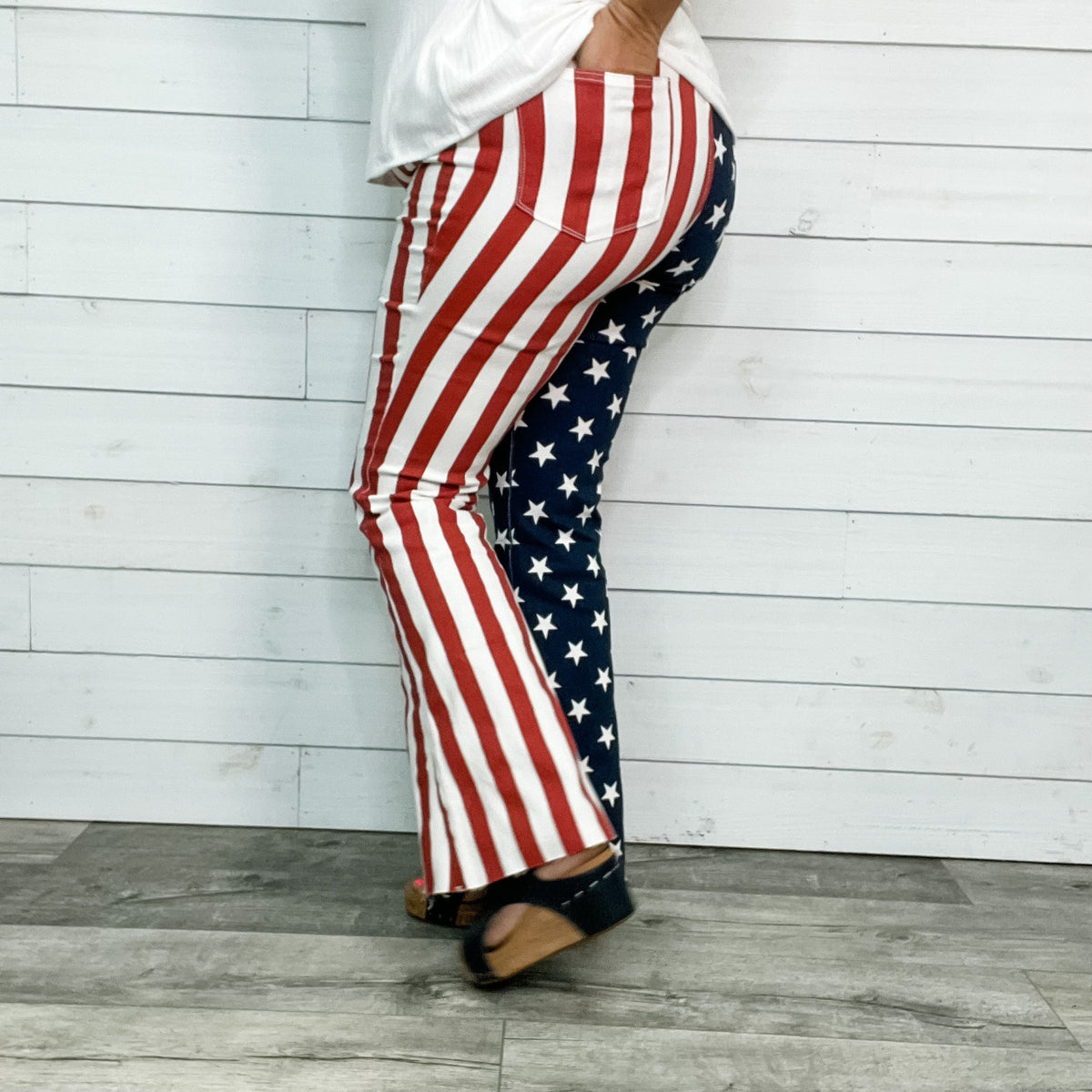 Judy Blue American Flag Flares-Lola Monroe Boutique