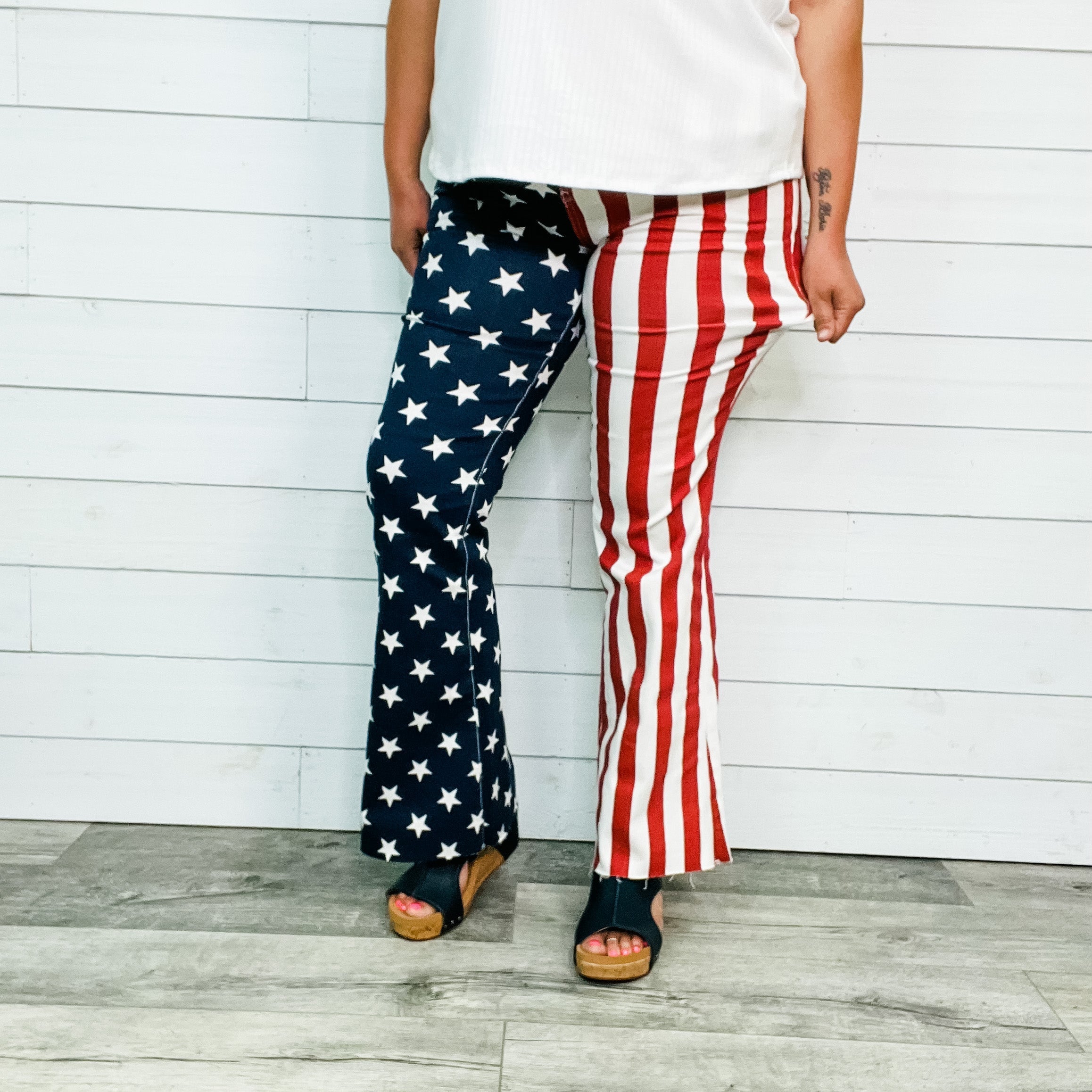 Judy Blue American Flag Flares-Lola Monroe Boutique