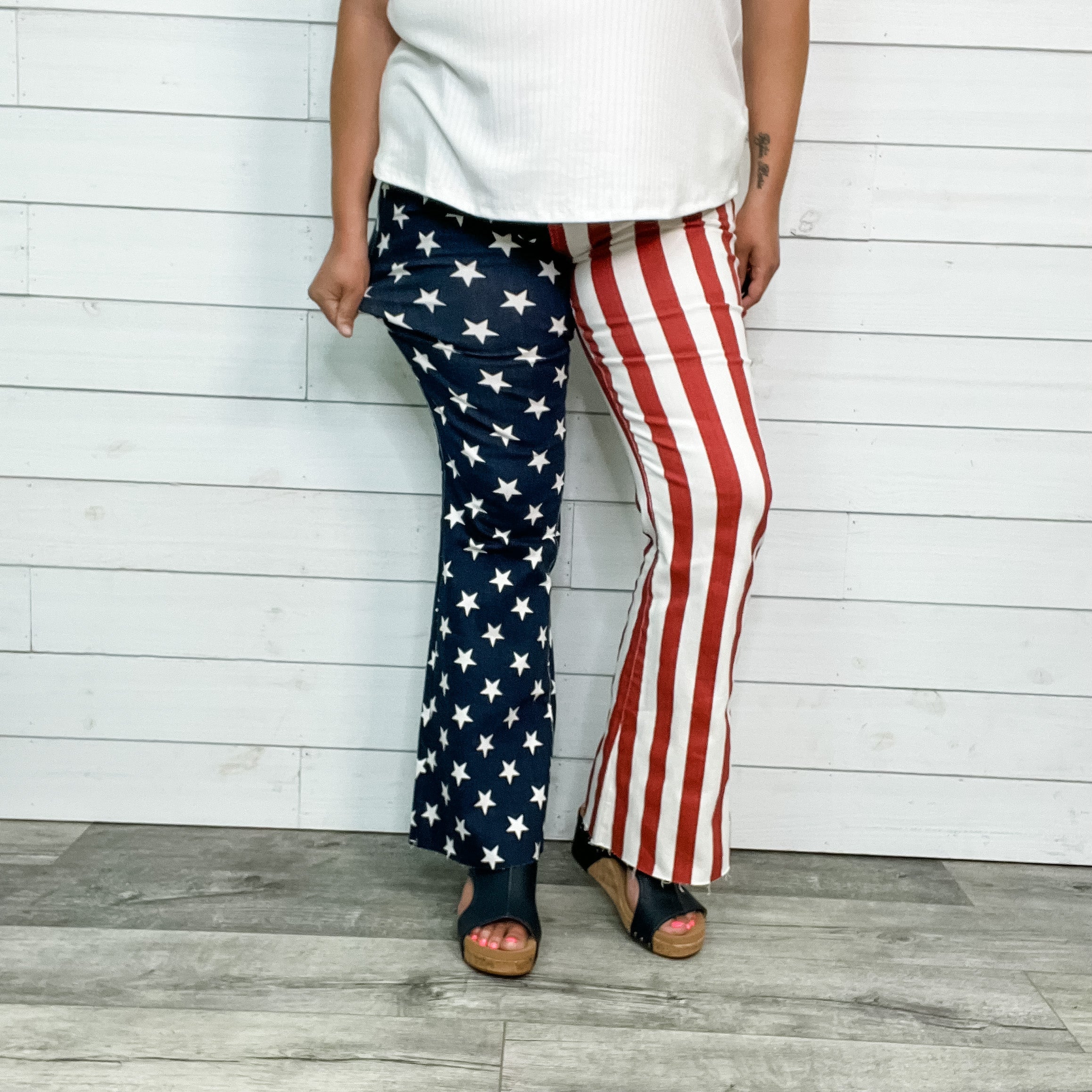 Judy Blue American Flag Flares-Lola Monroe Boutique