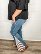 Judy Blue "American Woman" Stars and Stripes Flares-Lola Monroe Boutique