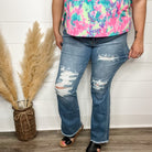 Judy Blue "Barrel Race" Frayed Hem Bootcut Jeans-Lola Monroe Boutique