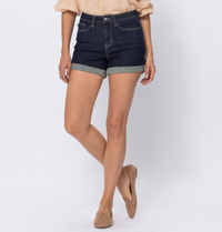 Judy Blue "Better Than Jeggings" Cuff Shorts-Lola Monroe Boutique