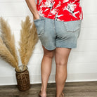 Judy Blue "Boy Crazy" Mineral Wash Boyfriend Short-Lola Monroe Boutique