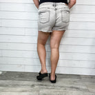 Judy Blue "Bright Grey Skies" Grey Shorts-Lola Monroe Boutique