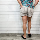 Judy Blue "Bright Grey Skies" Grey Shorts-Lola Monroe Boutique