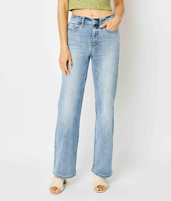 Judy Blue "Bring Me Joy" Straight Leg Jeans