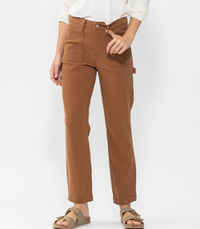 Judy Blue Brown Slim Fit Utility Jeans-Lola Monroe Boutique