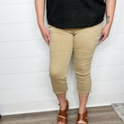 Judy Blue "Bullseye" Khaki Capris-Lola Monroe Boutique