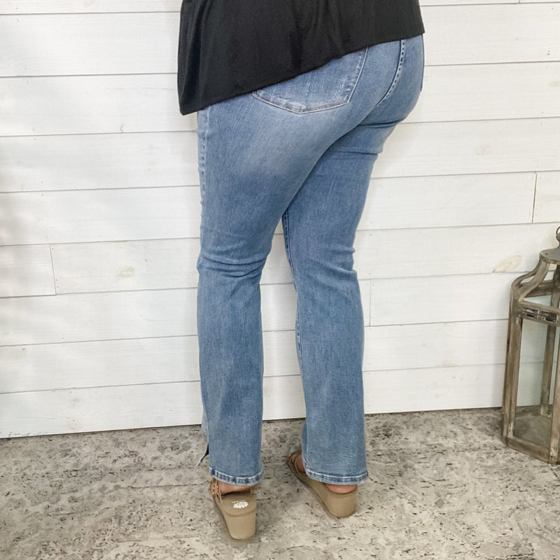 Judy Blue "Buy Dirt" Slim Bootcut Jeans-Lola Monroe Boutique