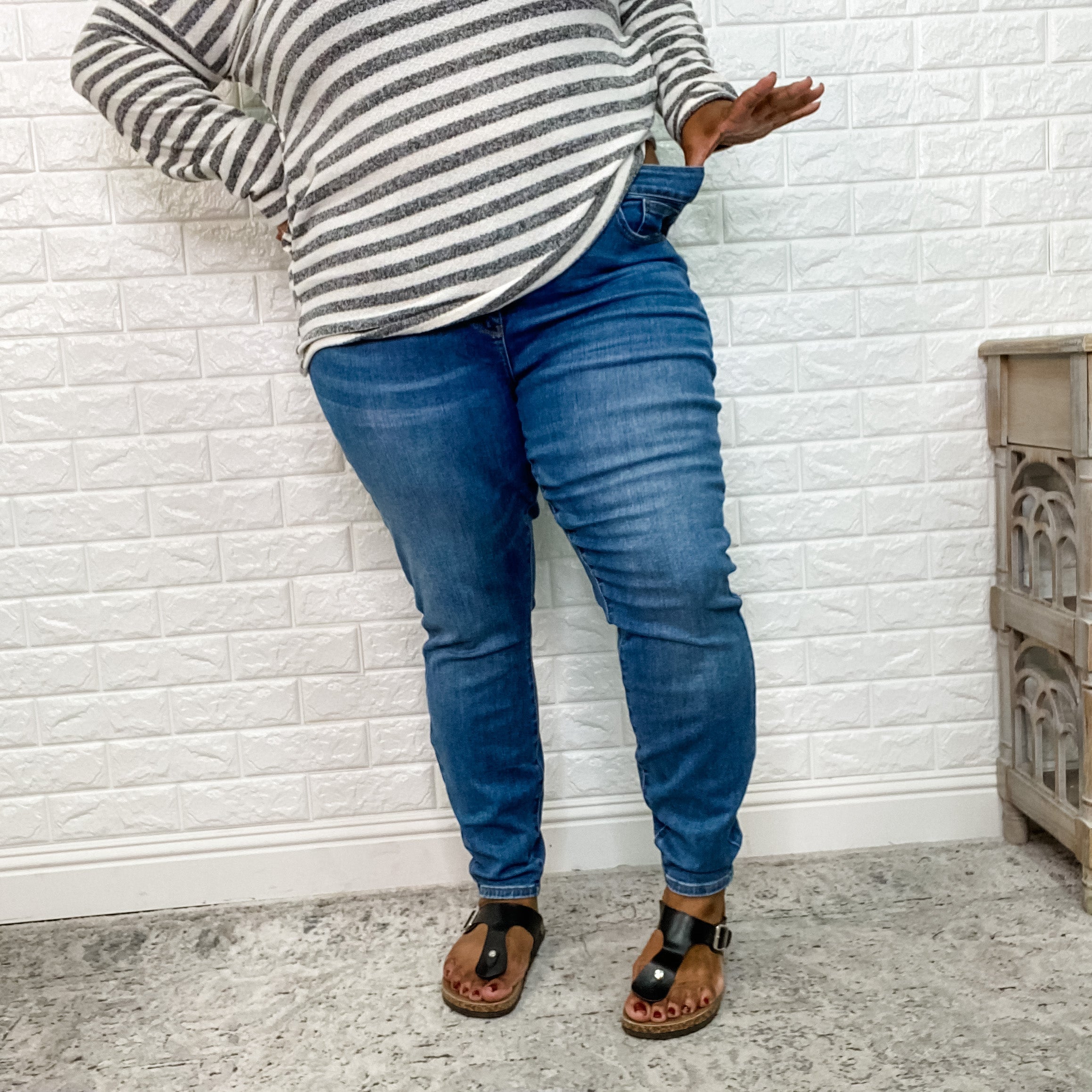 Judy Blue "Bye Bye Bye" Tummy Control Skinny Jeans-Lola Monroe Boutique