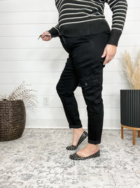 Judy Blue Cargo Black Jean Joggers-Lola Monroe Boutique