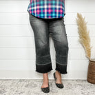 Judy Blue Charcoal Dreams Crop Wide Leg Jeans-Lola Monroe Boutique