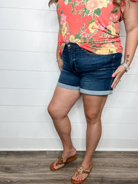 Judy Blue "Cold In Here" Tummy Control Cooling Denim Shorts-Lola Monroe Boutique