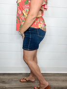 Judy Blue "Cold In Here" Tummy Control Cooling Denim Shorts-Lola Monroe Boutique