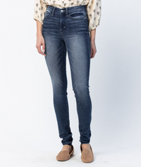 Judy Blue "Cool as a cucumber" Long Skinny Jeans-Lola Monroe Boutique