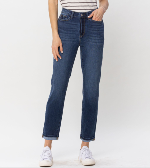 Judy Blue "Coolio" Cooling Denim Boyfriend Jeans-Lola Monroe Boutique