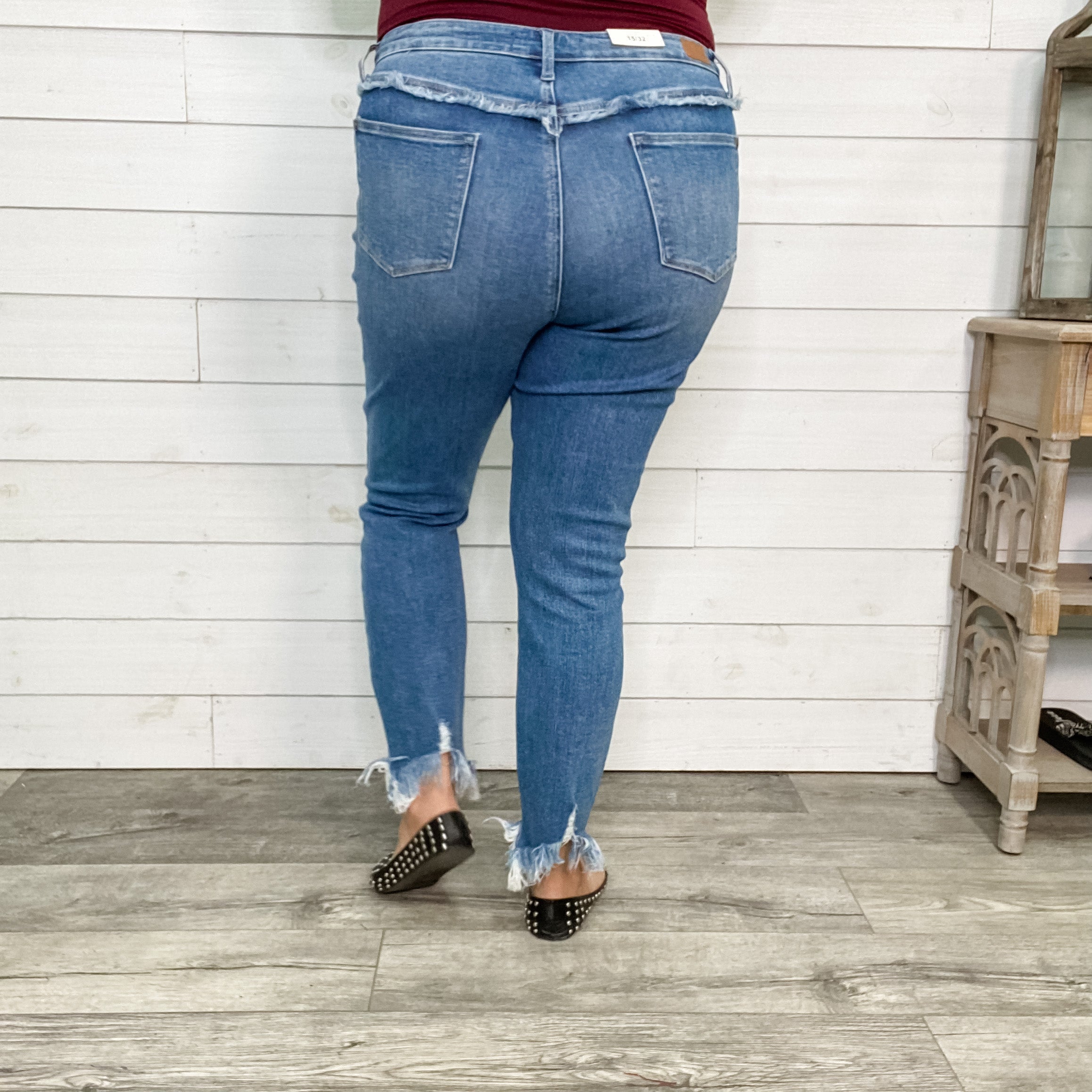 Judy Blue Cowboy Take Me Away Relaxed Fringe Jeans-Lola Monroe Boutique