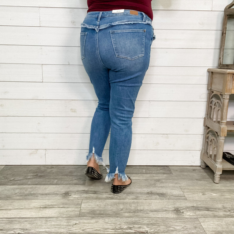 Judy Blue Cowboy Take Me Away Relaxed Fringe Jeans-Lola Monroe Boutique