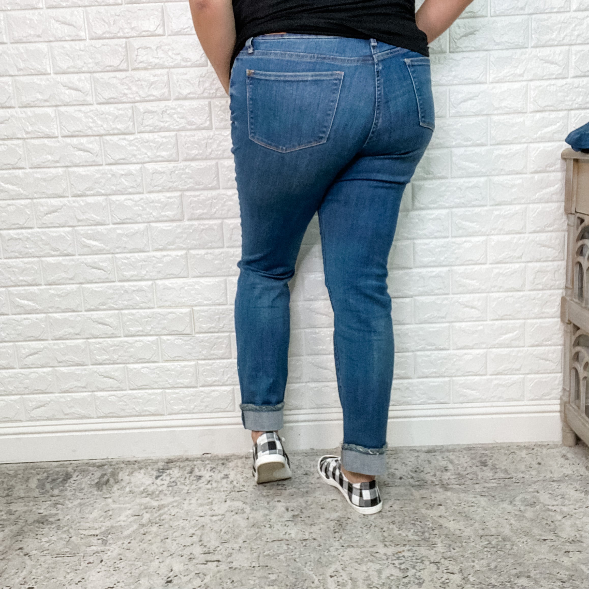 Judy Blue "Daddy Long Legs" Long Inseam Boyfriend Jeans-Lola Monroe Boutique