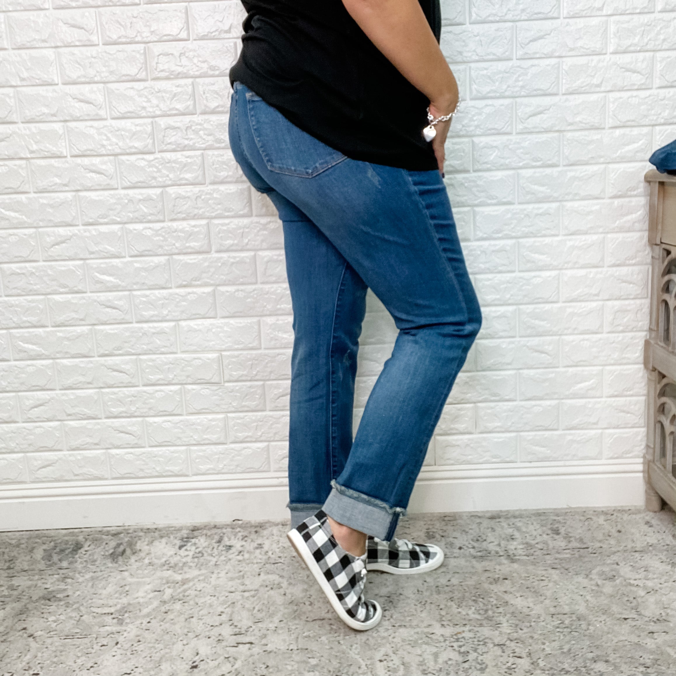 Judy Blue "Daddy Long Legs" Long Inseam Boyfriend Jeans-Lola Monroe Boutique