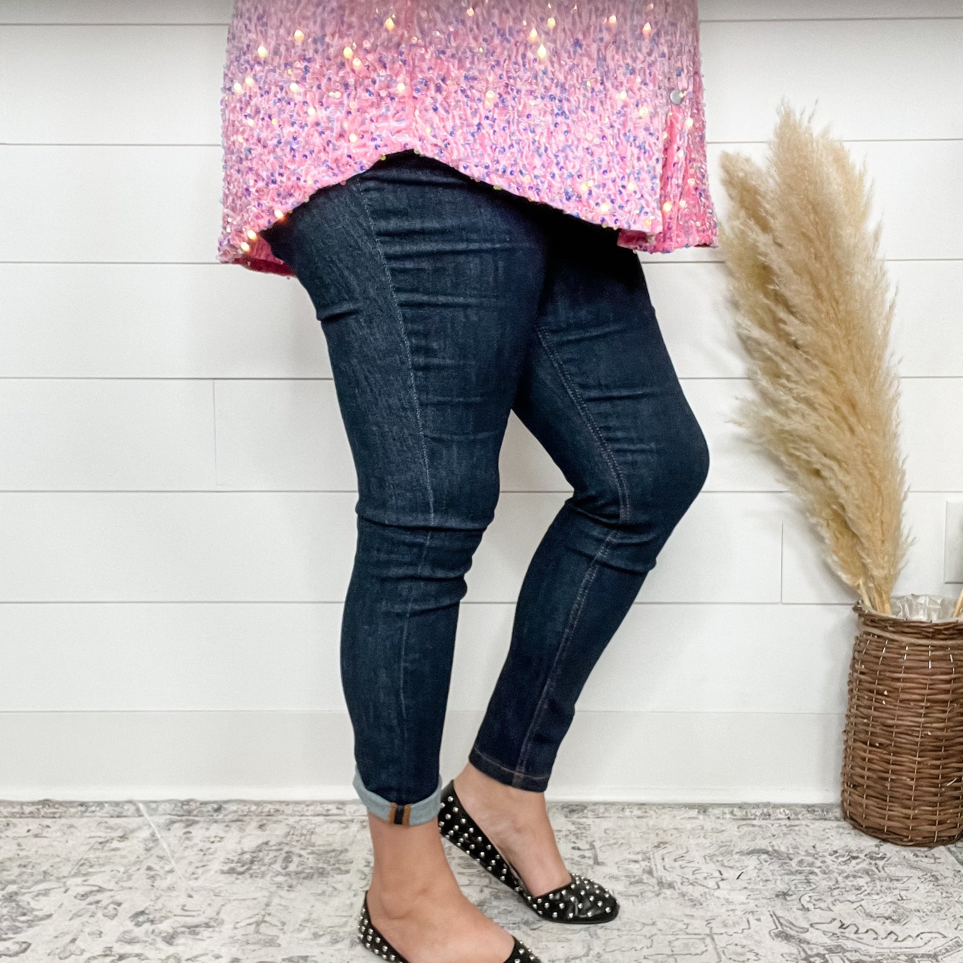 Judy Blue "Dark Alley" Skinny Jeans