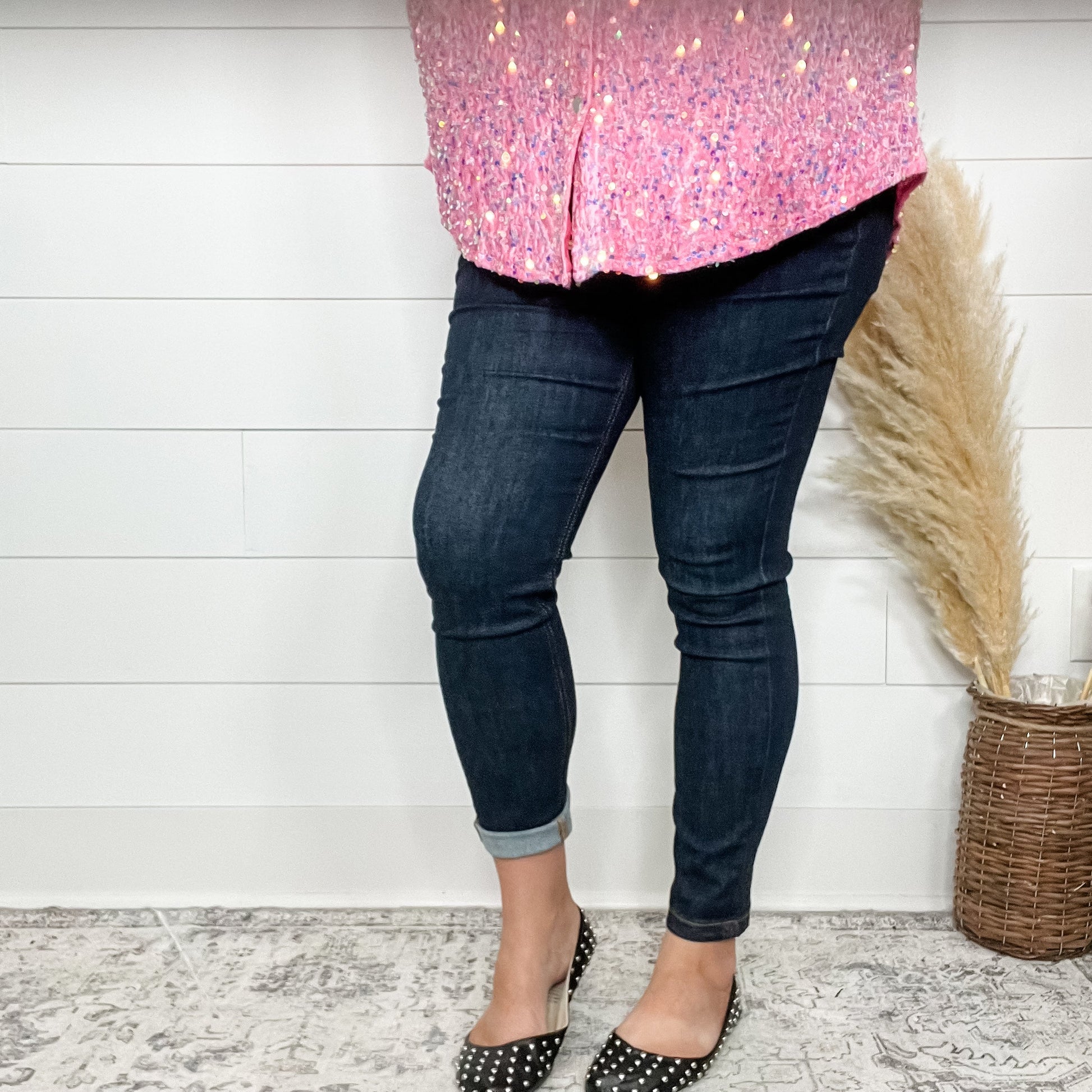 Judy Blue "Dark Alley" Skinny Jeans