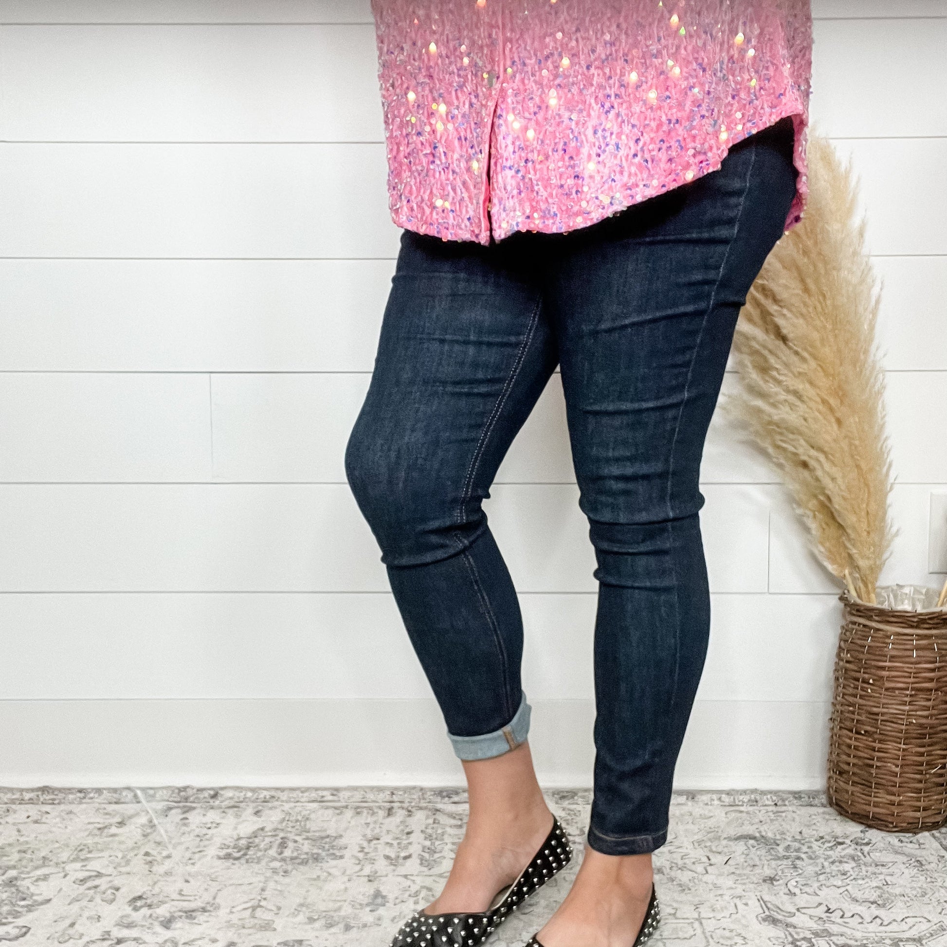 Judy Blue "Dark Alley" Skinny Jeans