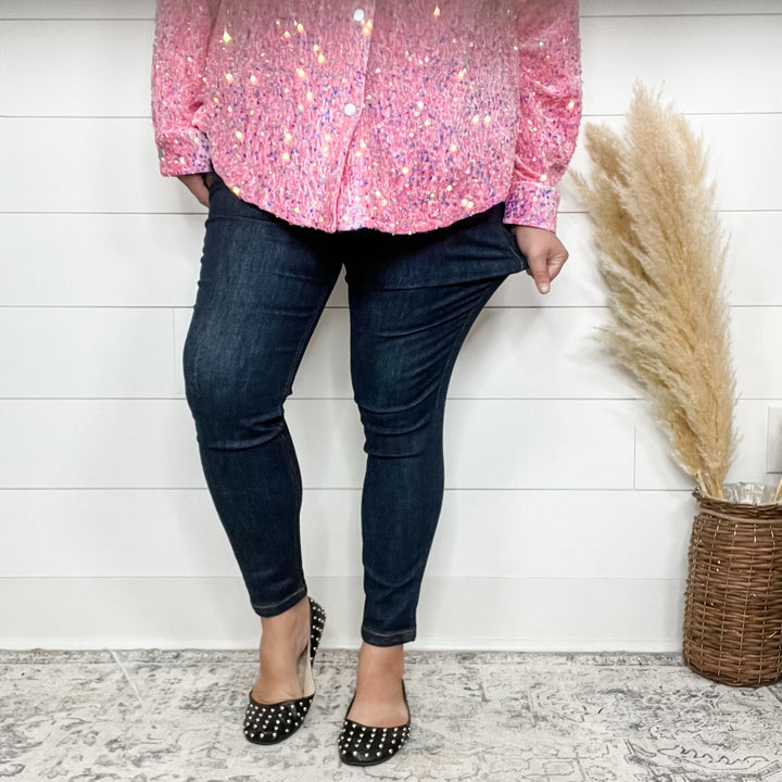 Judy Blue "Dark Alley" Skinny Jeans
