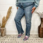 Judy Blue "Dizzy" Distressed Straight Leg-Lola Monroe Boutique