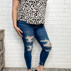 Judy Blue "Don't Call it a Comeback" high rise cropped distressed jeans-Lola Monroe Boutique