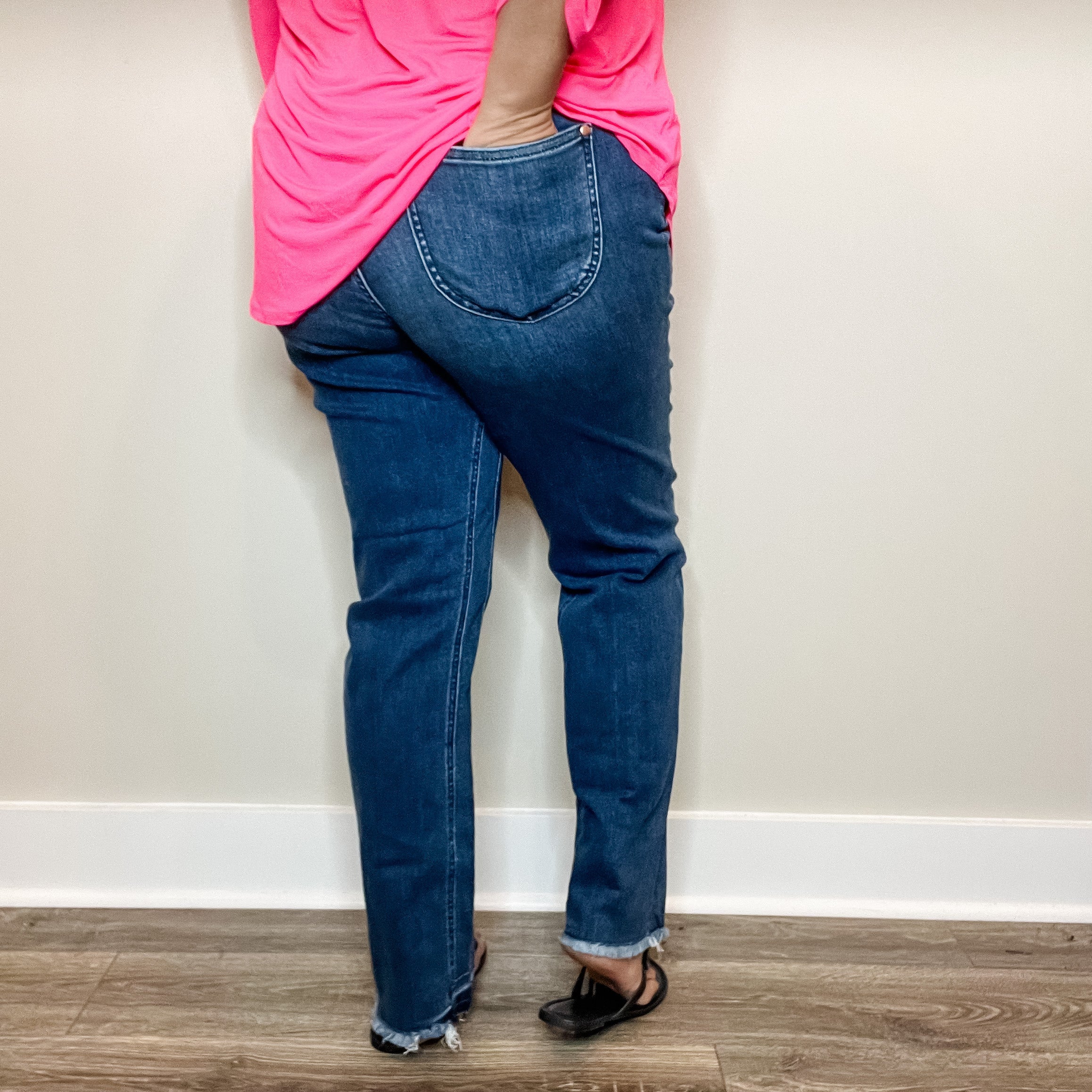 Judy Blue "Double the Fun" Straight Leg Jeans-Lola Monroe Boutique